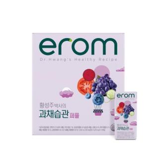  EROM 황성주박사의 과채습관 퍼플 적포도 레드비트 붉은피망 비타민c 190ml 16팩