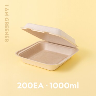 아이엠그리너 밀짚 펄프 용기 1000ml 200개