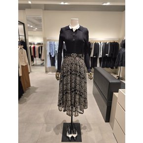 [파주점] 벨티드 니트 배색 원피스 JRAA1OP512