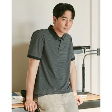 K2 KMM25243 [25SS 신상] 남성 여름용 냉감 티셔츠 코드텐(CODE10) ICE 스트라이프 폴로 (3355)