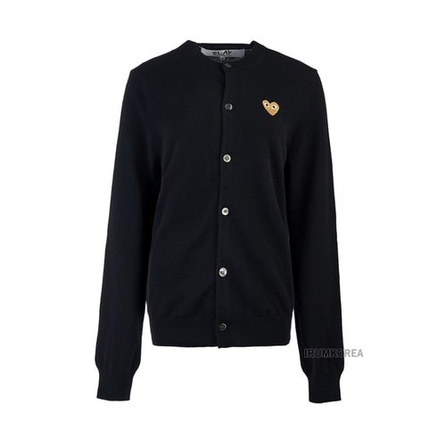 FW24 공용 하트 와펜 가디건 AX N049 051 1 BLACK