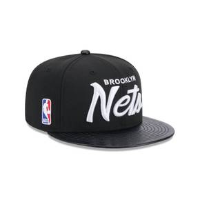 [해외] 1049916 뉴에라 모자 NBA 브루클린 네츠 Faux Leather Visor 9FIFTY Hat