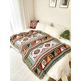 블랑쉬하우스 포레스트 그린 포인트 기하학 보해미안 블랭킷