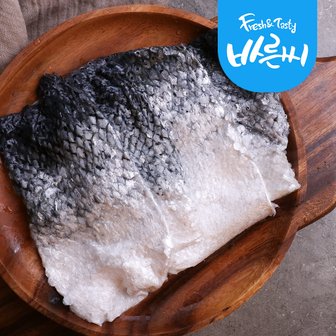 바른씨 노르웨이 연어껍질 1kg (비늘O)