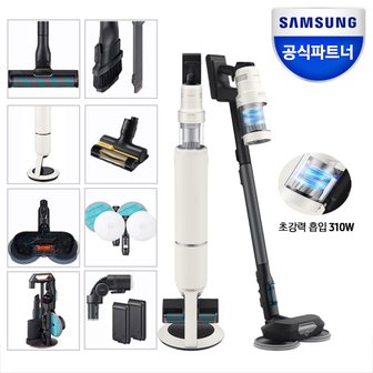 삼성 삼성전자  비스포크제트 AI 310W 무선청소기 24년 VS30D973JSG 펫브러시 새틴 그레이지