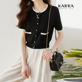 KARRA 클래식배색포인트가디건_A3F0217