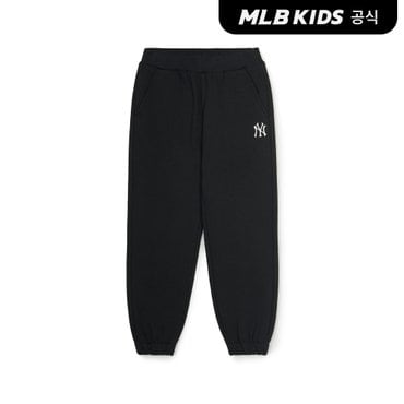 MLB키즈 (공식)24FW 베이직 스몰로고 기모 팬츠 7APTB0446-50BKS