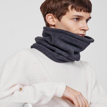 닥스 DBMU5F953G2[25FW][DAKS MUFFLER][넥워머] 그레이 DD로고자수 솔리드 넥워머