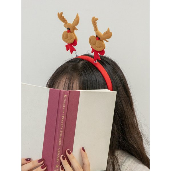 루돌프 산타 크리스마스 머리띠 홈 파티용품 셀카 소품 2종