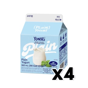 연세 플레인요거트 팩음료 300ml x 4개