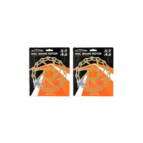 Alligator Brake Crown MTB Road Bike Disc Rotor 160mm, 2PCS, Ti Gold, AR2396