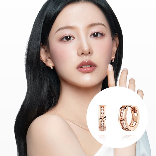 14K 로즈골드 귀걸이 SA25C05T