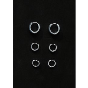 소피부하이 26PF Large Edo Hoops, Silver