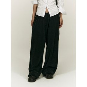 TERRY WIDE JOGGER PANTS [BLACK]