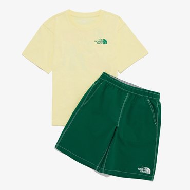 노스페이스 [노스페이스키즈 공식] NT7UR26U 키즈 하이크 크루 세트_LIGHT YELLOW