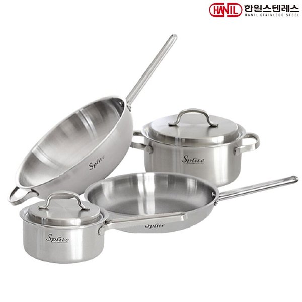 스플릿 통5중 스텐레스 인덕션냄비 후라이팬세트 4종B(편16+양20+후28+궁28)