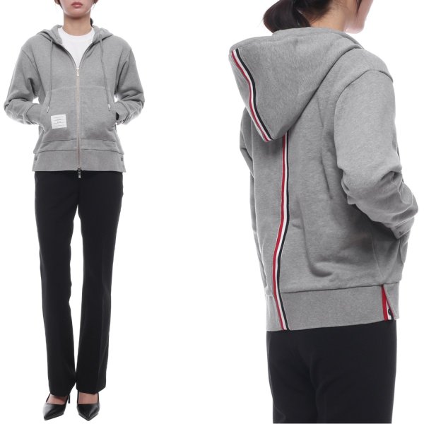 [부산점] 25FW 여성 센터백 스트라이프 후드 집업 (FJT051A 03377 055 25F)