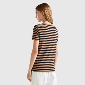 Striped short sleeve t-shirt_3OA6E16A094A