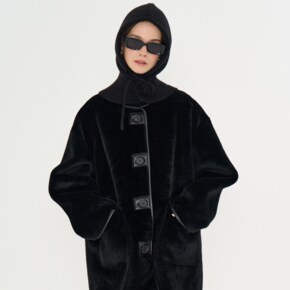 MET shearling fur long mustang black