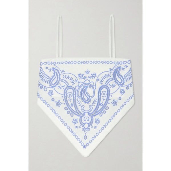 어시메트릭 자수 리넨 코튼 블렌드 탑 46376663163017509