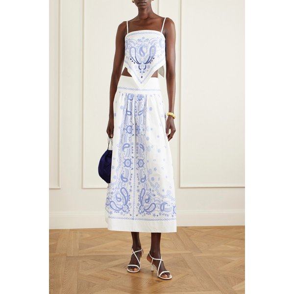 어시메트릭 자수 리넨 코튼 블렌드 탑 46376663163017509