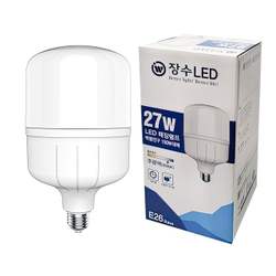 장수 LED 볼전구 전등 램프 공장등 E26 27W 주광색 조명 공장용 밝은 - SSG.COM
