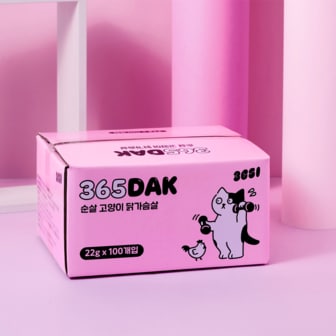 유니커머스 365DAK 고양이 닭가슴살 22g x 100개입