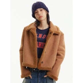 리버시블 숏 무스탕 브라운_REVERSIBLE SHORT MUSTANG JACKET BROWN