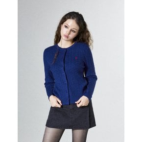 Classic Ribbon Embroidery Cardigan (NAVY)