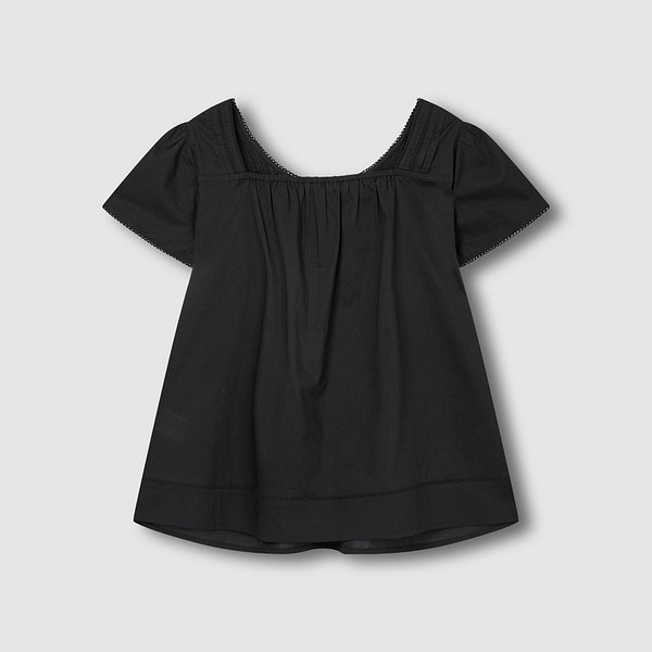 여 아일렛 반팔 파자마 셔츠 J206201081099