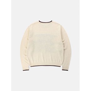 GREEN Knit Sweater Ivory