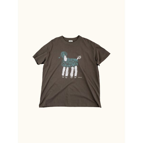 Poodle Printing T-shirt_Choco brown
