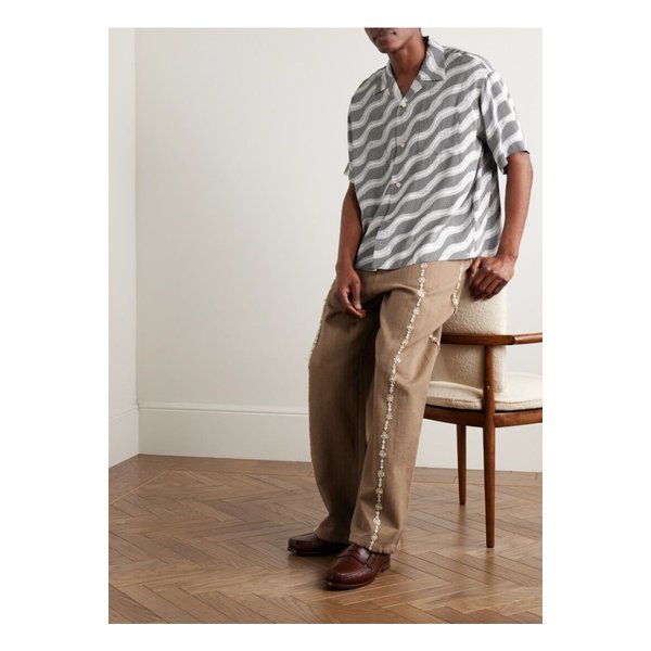 코파 캠프 칼라 프린트 캔버스 셔츠 그레이 1647597351041742