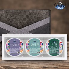 [9/12일(목) 오전8시 마감][바로배송][설해담] 속초젓갈 3종 선물세트 /오징어+창란+비빔낙지/ 각500g(+부직포가방)