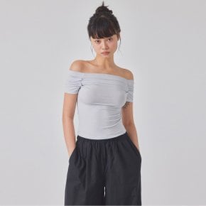 [TOPGIRL] TUCKED ARMHOLE OFF-SHOULDER TOP (SHORT ver)_T416TP110(BK)