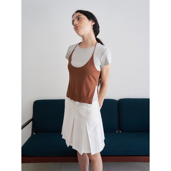 Tie slip top - brown