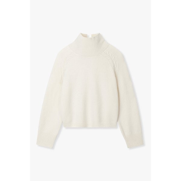 래글런 터틀넥 크롭 니트 풀오버 IA15452070106