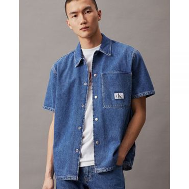 이스퀘어 5022278 Calvin Klein Denim Short Sleeve Shirt - Blue