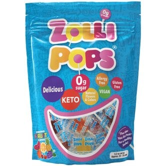  [해외직구] Zollipops  무설탕  천연  과일  막대  사탕  147.4g