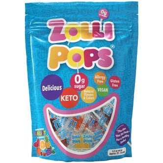  Zollipops  무설탕  천연  과일  막대  사탕  147.4g