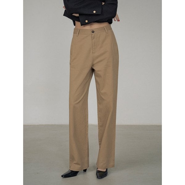 SIPT7130 스트레이트 치노 팬츠_Camel beige