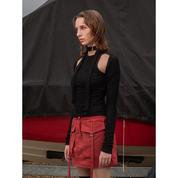 Type A scarf Tee_Black