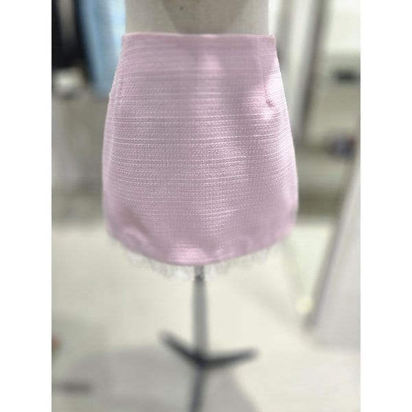 [여주점] 레이스패치 트위드 미니 스커트 ES1JS205