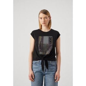 4763022 DKNY Print T-shirt - black/summer rouge