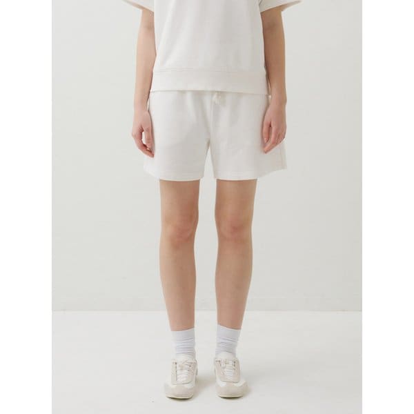 SWEAT BANDING SHORTS IVORY