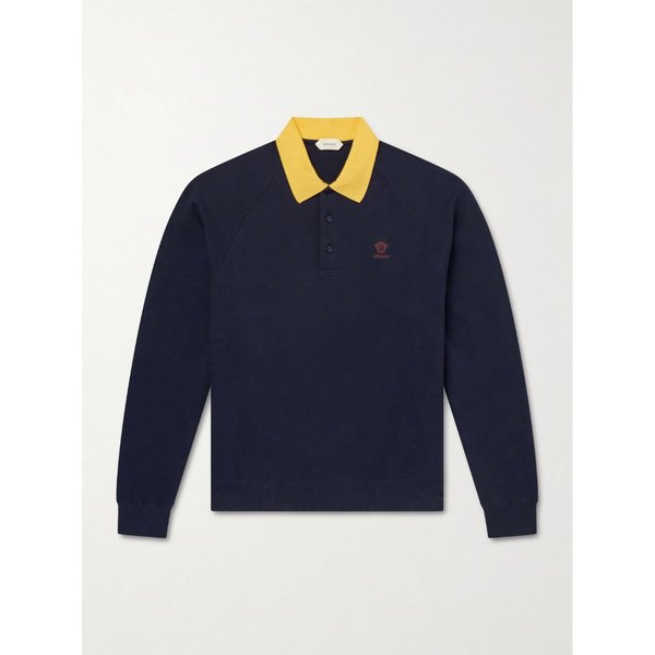 로고 자수 코튼 저지 폴로 스웨트셔츠 46376663163057565