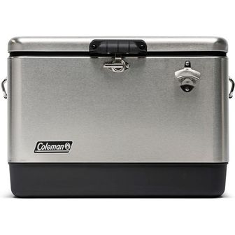  일본 콜맨 쿨러 박스 Coleman 2159596 54QT 스테인리스 스틸 Belt Cooler Silver 1539102