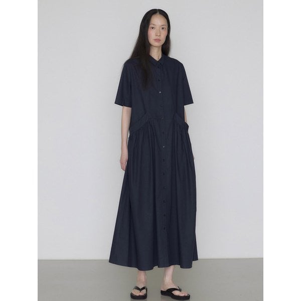 [12차리오더 , 7/31(목)경 발송]Manu cotton summer dress navy