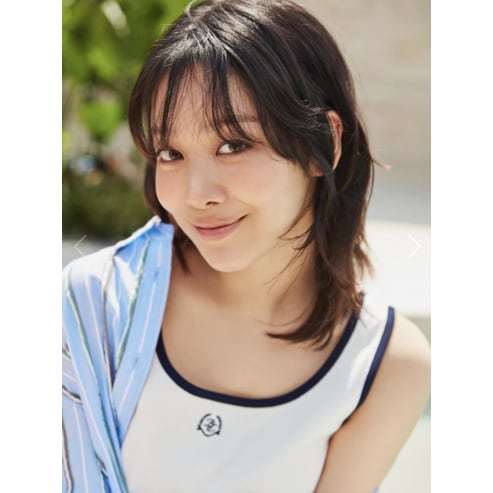 빈폴레이디스 골지 슬리브리스 티셔츠 - 화이트 BF5542C021