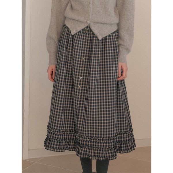 Vintage Check Frill Skirt